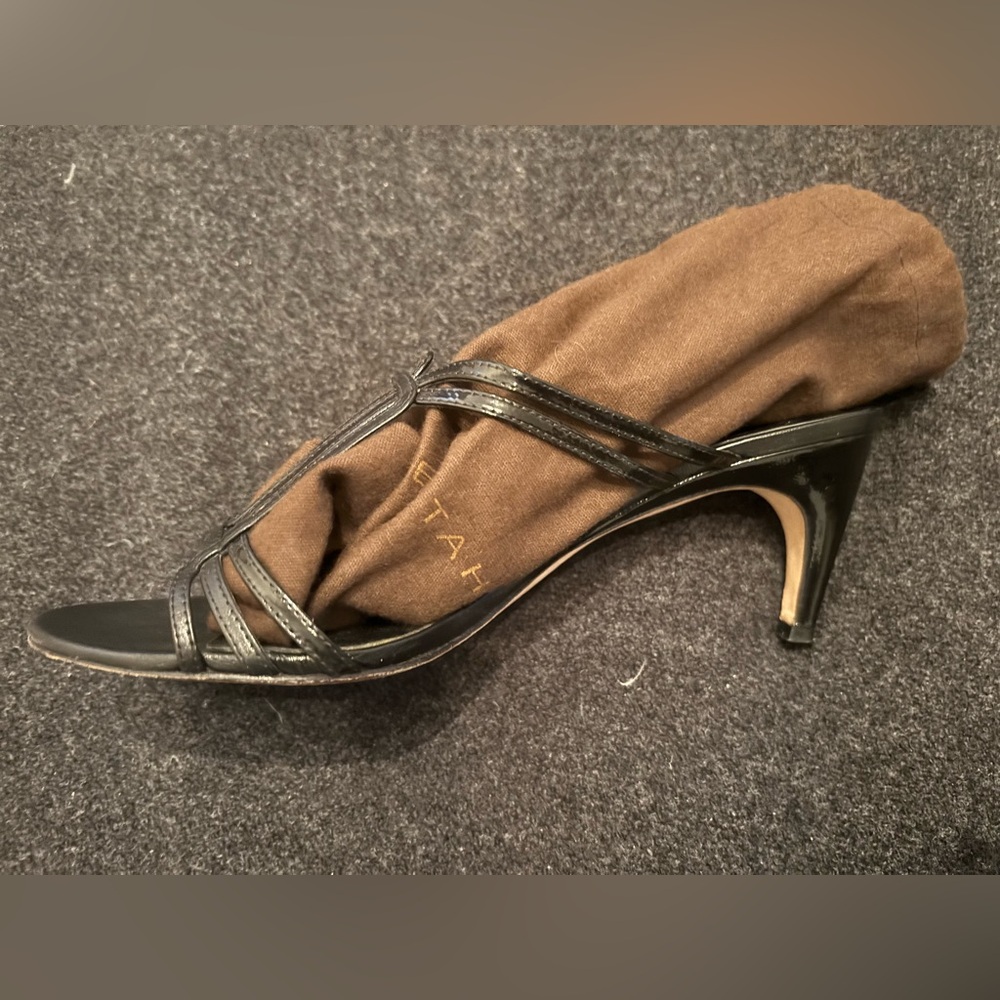 Elie Tahari Black Elegant Strappy Sandals